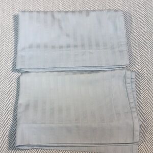 SHAMS 2 Light Blue Pillow Shams 100% Cotton 29”’L X 23” W Used Good Condition
